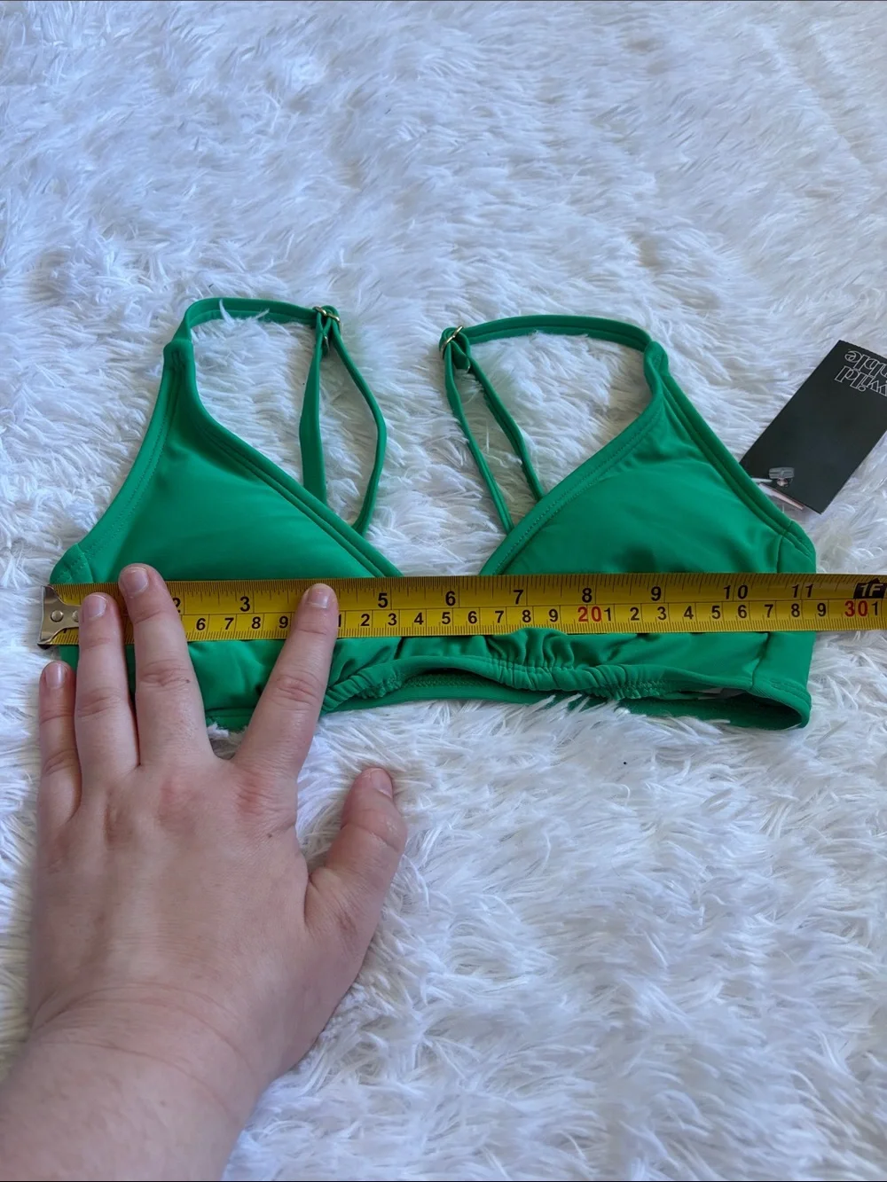 NWT Wild Fable Green Scoop Front Swim Top Size XXS